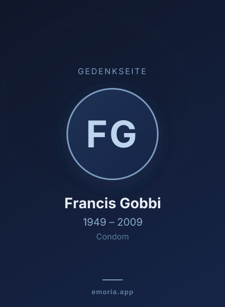 Gedenkportrait von Francis Gobbi