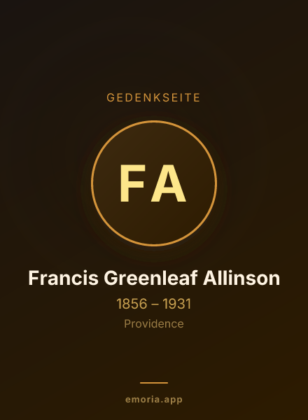 Gedenkportrait von Francis Greenleaf Allinson