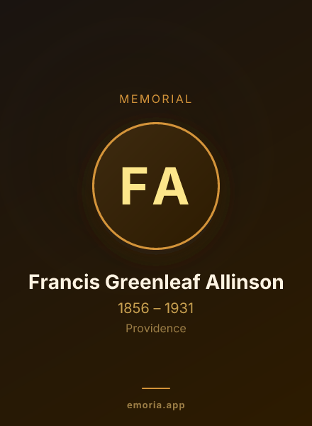 Memorial portrait of Francis Greenleaf Allinson