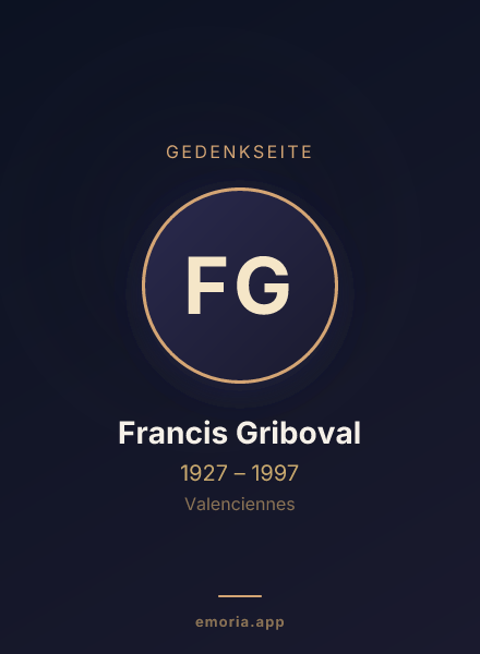 Gedenkportrait von Francis Griboval