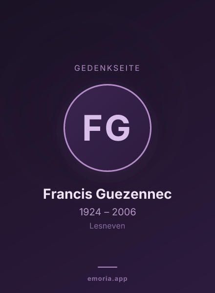 Gedenkportrait von Francis Guezennec