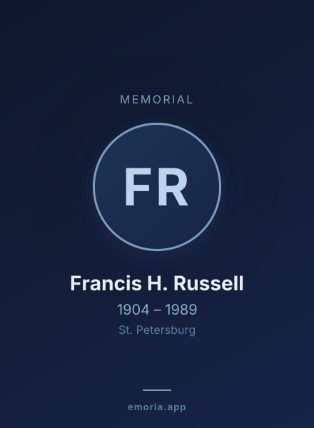 Memorial portrait of Francis H. Russell