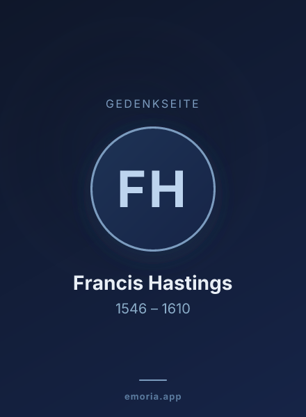 Gedenkportrait von Francis Hastings