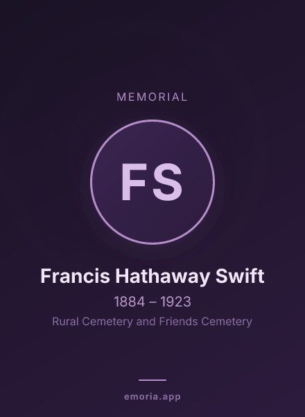 Memorial portrait of Francis Hathaway Swift