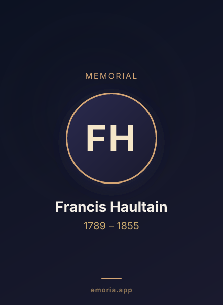 Memorial portrait of Francis Haultain