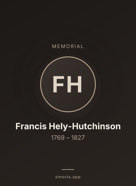 Memorial portrait of Francis Hely-Hutchinson