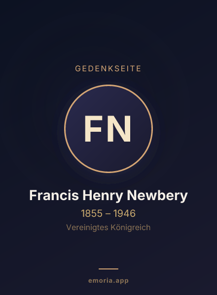 Gedenkportrait von Francis Henry Newbery
