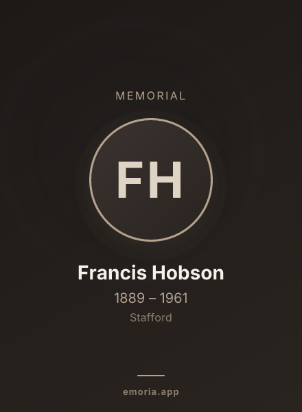 Memorial portrait of Francis Hobson