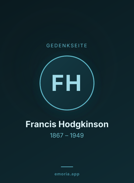 Gedenkportrait von Francis Hodgkinson