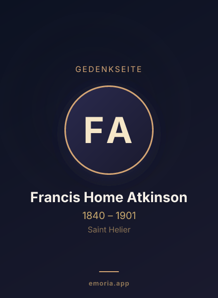 Gedenkportrait von Francis Home Atkinson