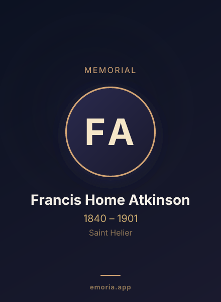 Memorial portrait of Francis Home Atkinson
