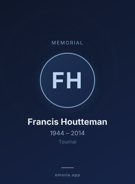 Memorial portrait of Francis Houtteman
