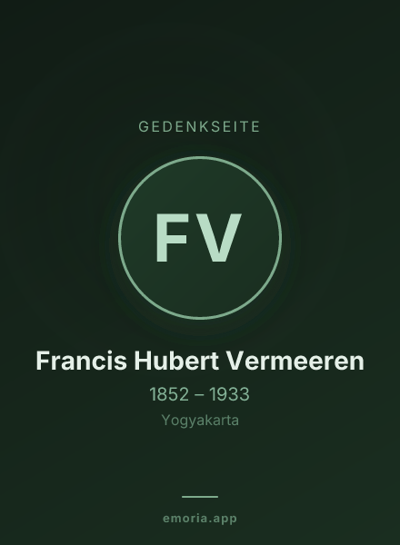 Gedenkportrait von Francis Hubert Vermeeren
