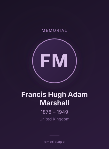 Memorial portrait of Francis Hugh Adam Marshall