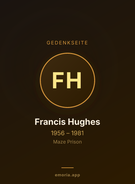 Gedenkportrait von Francis Hughes