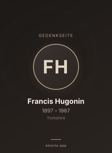 Gedenkportrait von Francis Hugonin