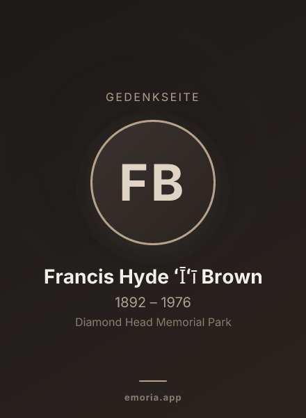 Gedenkportrait von Francis Hyde ʻĪʻī Brown