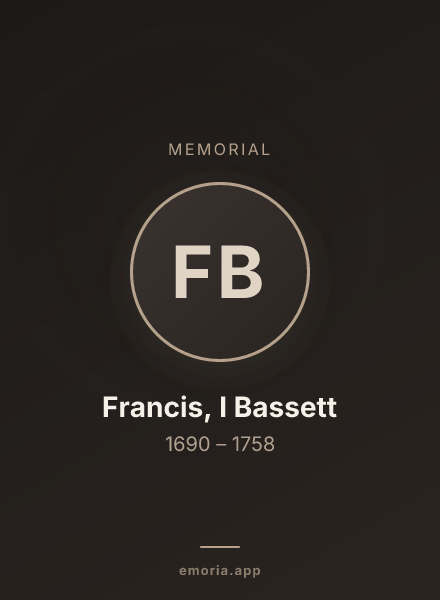 Memorial portrait of Francis, I Bassett