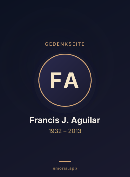 Gedenkportrait von Francis J. Aguilar
