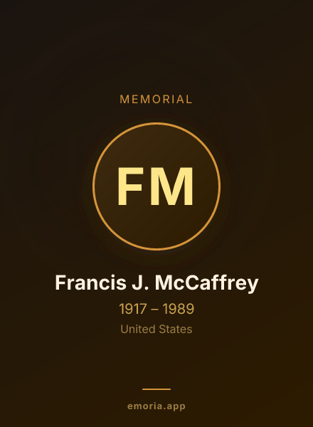 Memorial portrait of Francis J. McCaffrey