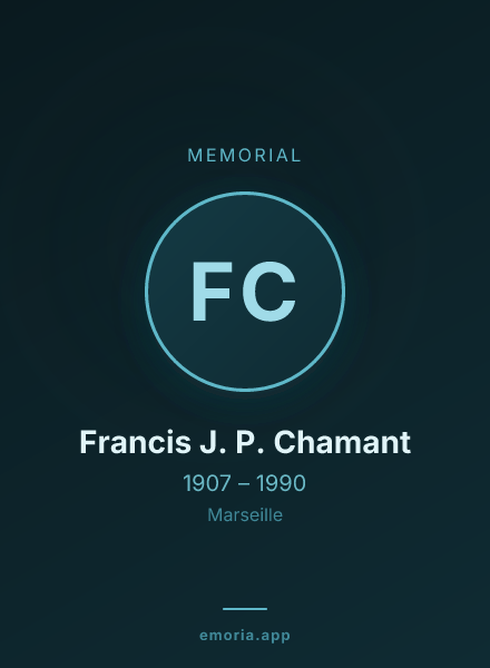 Memorial portrait of Francis J. P. Chamant