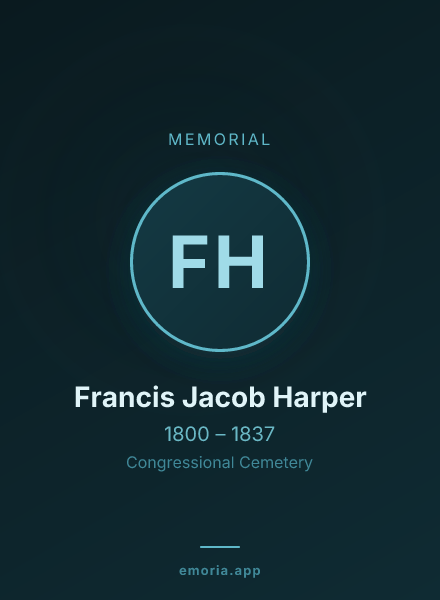 Memorial portrait of Francis Jacob Harper