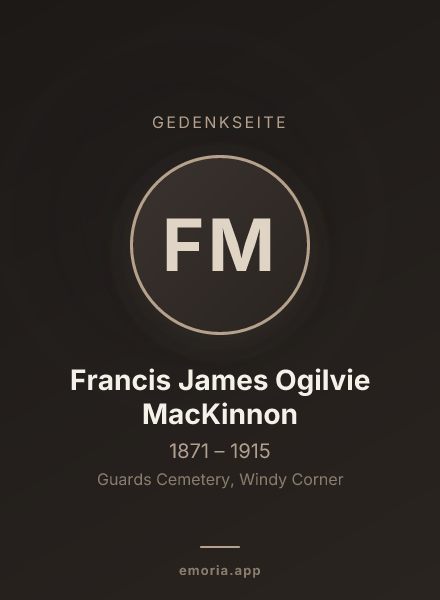 Gedenkportrait von Francis James Ogilvie MacKinnon