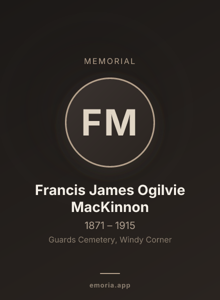 Memorial portrait of Francis James Ogilvie MacKinnon