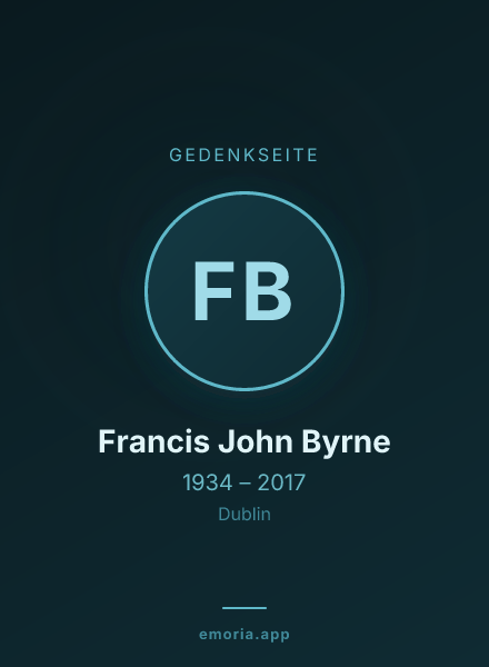 Gedenkportrait von Francis John Byrne