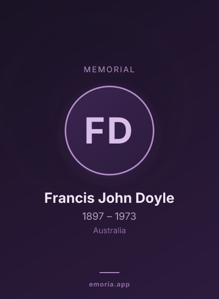 Memorial portrait of Francis John Doyle