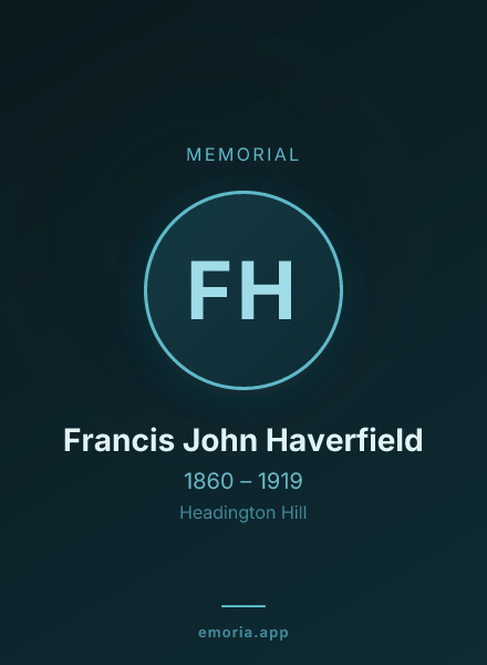 Memorial portrait of Francis John Haverfield
