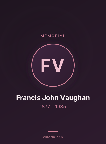 Memorial portrait of Francis John Vaughan