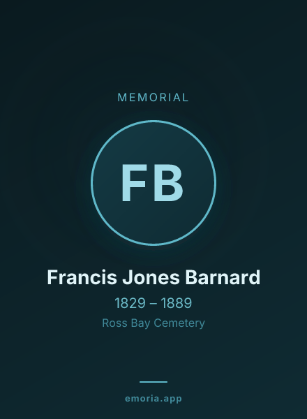 Memorial portrait of Francis Jones Barnard