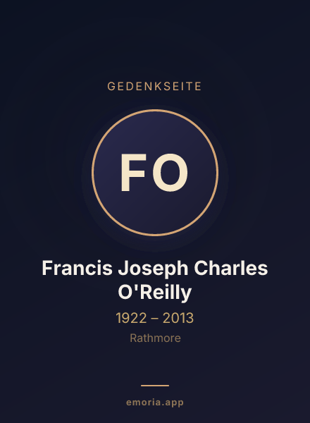 Gedenkportrait von Francis Joseph Charles O'Reilly