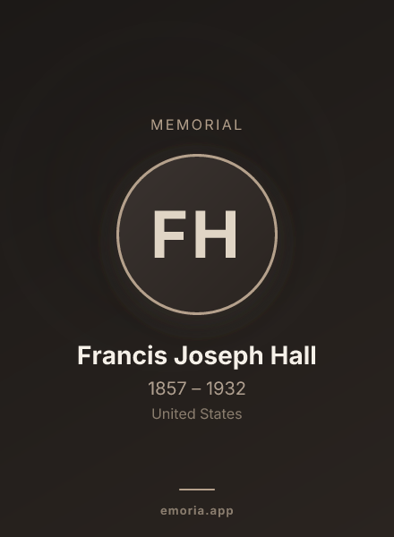 Memorial portrait of Francis Joseph Hall