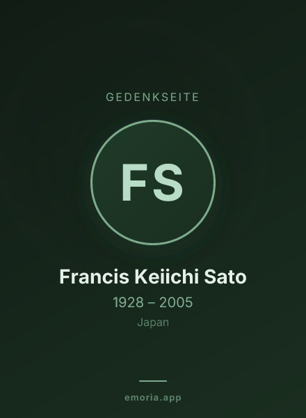 Gedenkportrait von Francis Keiichi Sato