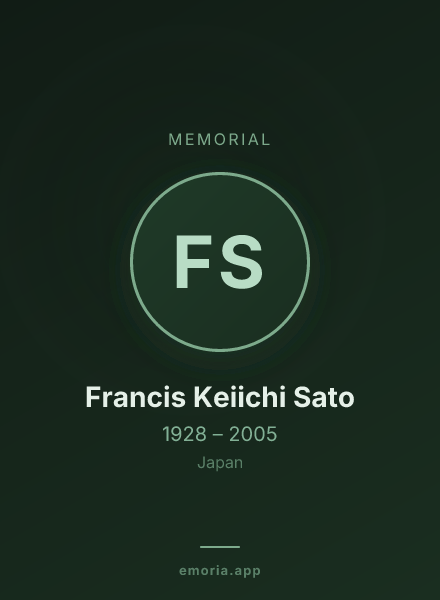 Memorial portrait of Francis Keiichi Sato