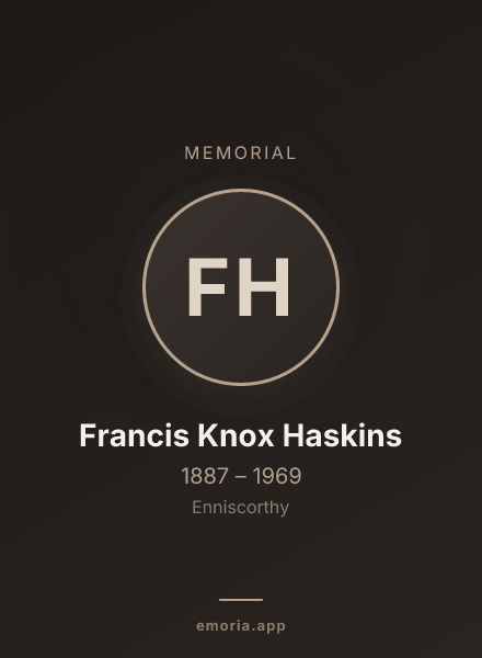 Memorial portrait of Francis Knox Haskins