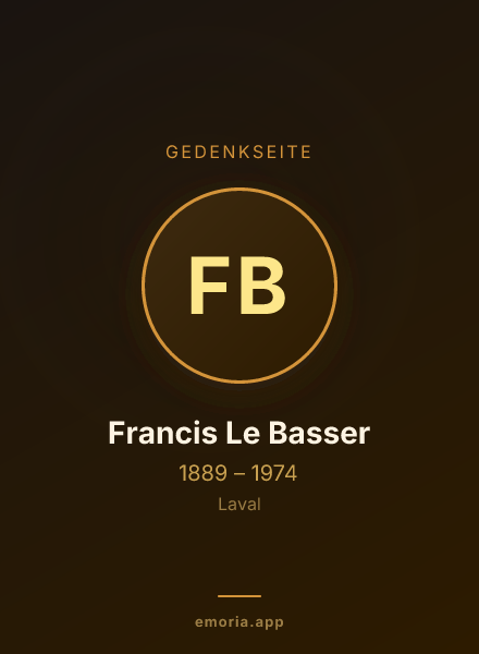 Gedenkportrait von Francis Le Basser