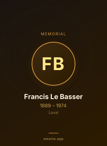 Memorial portrait of Francis Le Basser