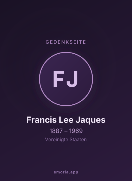 Gedenkportrait von Francis Lee Jaques