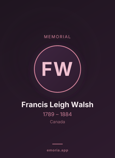 Memorial portrait of Francis Leigh Walsh