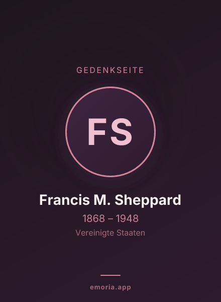 Gedenkportrait von Francis M. Sheppard