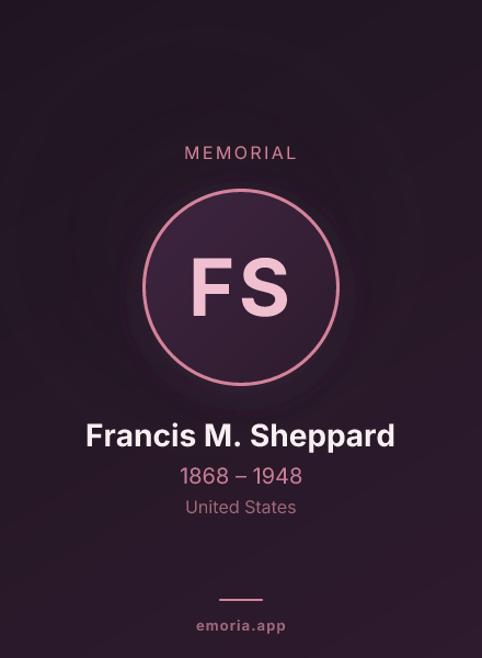Memorial portrait of Francis M. Sheppard