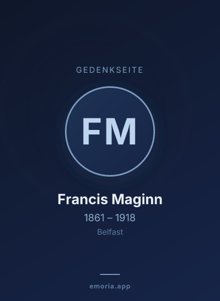 Gedenkportrait von Francis Maginn