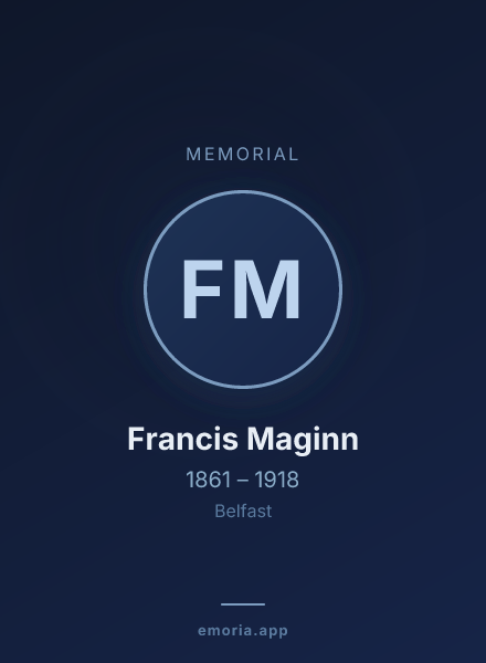 Memorial portrait of Francis Maginn