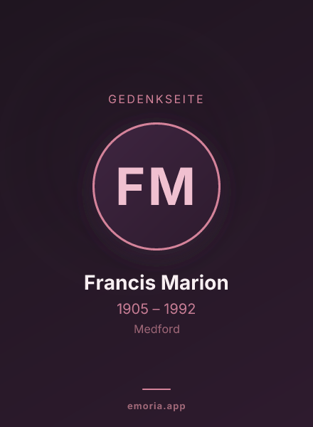 Gedenkportrait von Francis Marion