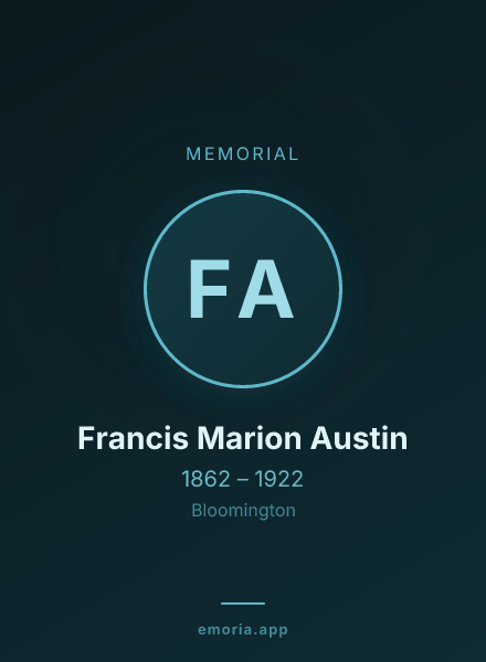 Memorial portrait of Francis Marion Austin