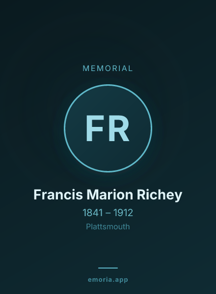 Memorial portrait of Francis Marion Richey