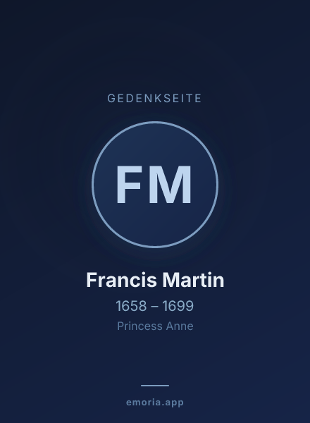 Gedenkportrait von Francis Martin